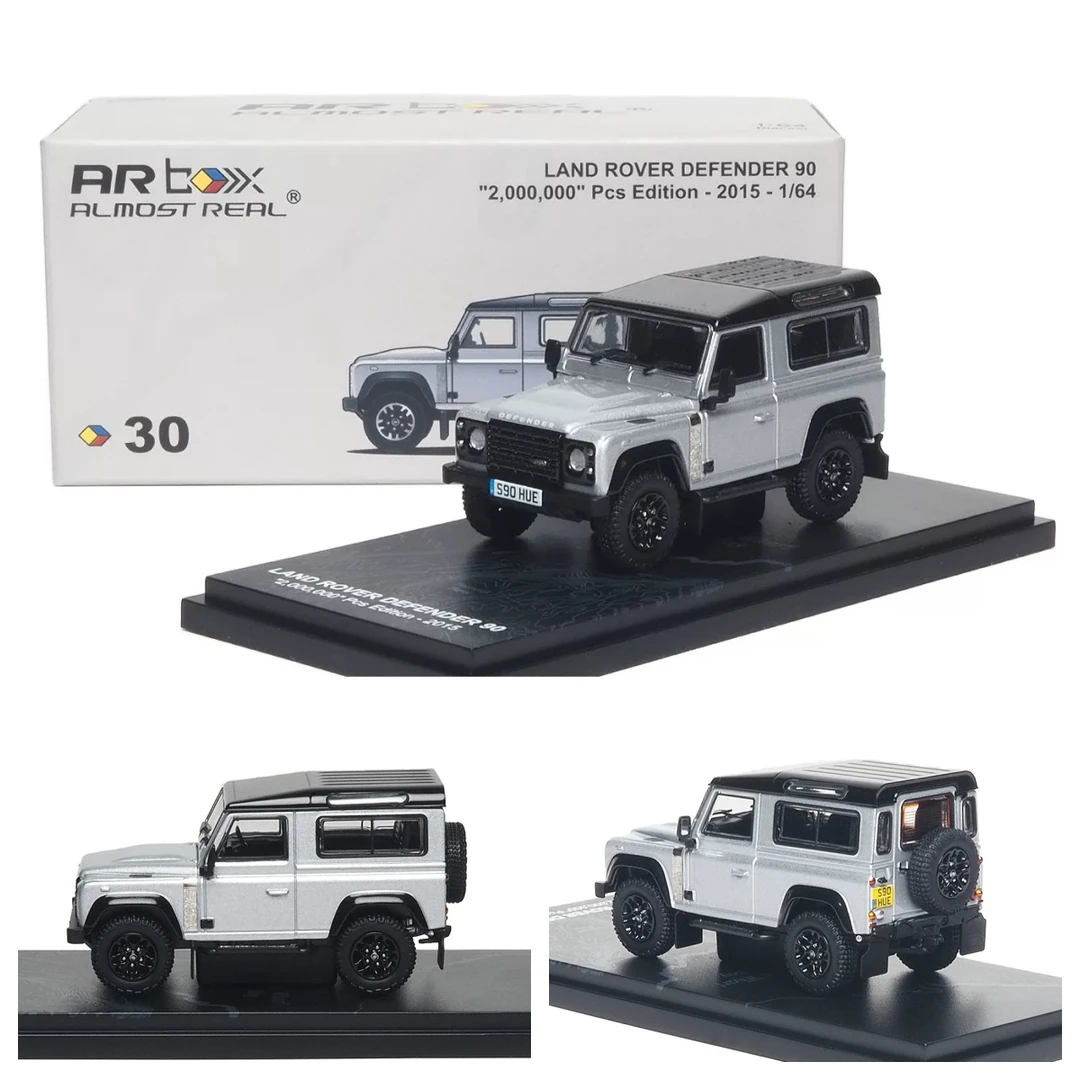 AR Box 1:64 路虎 卫士 90 第200万台纪念版2015银 合金汽车模型