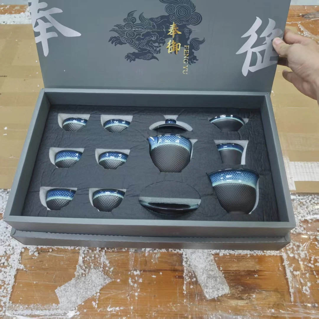 留冰瓷器商品链接@@@@@@@@@@@灰盒奉御窑变陶瓷茶具