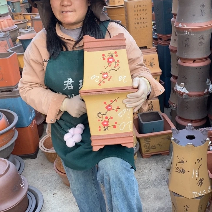 紫砂花盆盆栽植物花盆
