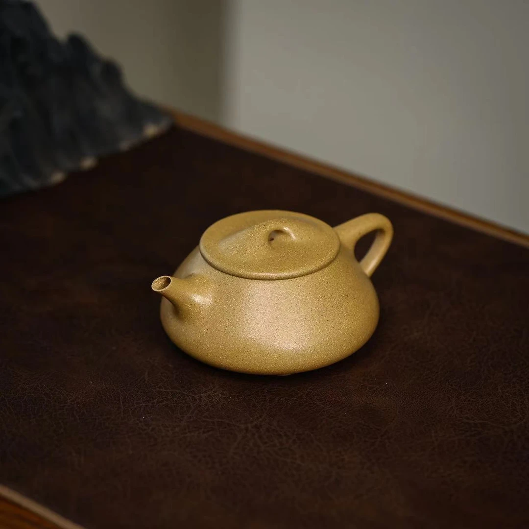 LCC黄金段【景舟石瓢350CC】宜兴黄龙山原矿手工紫砂壶