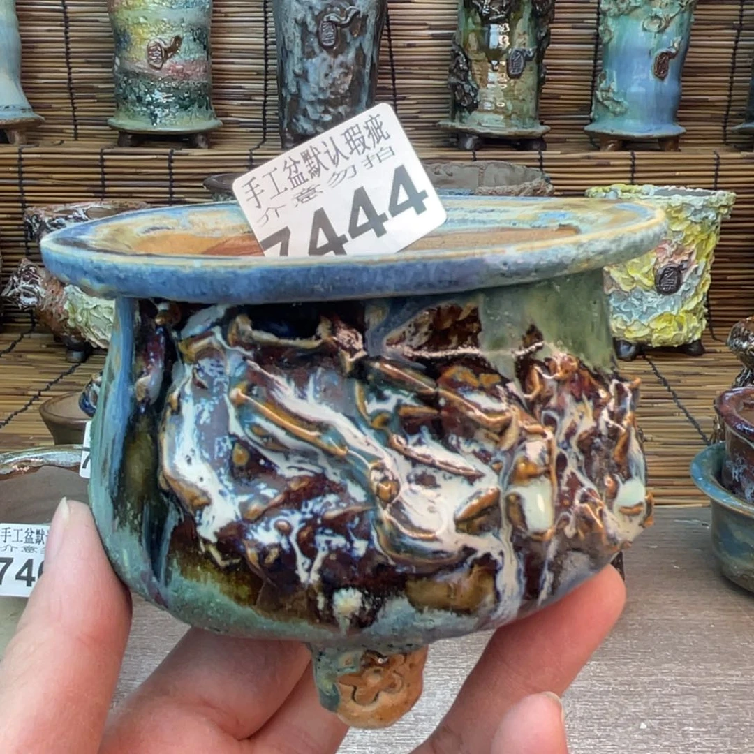 手工花盆默认瑕疵完美者勿拍