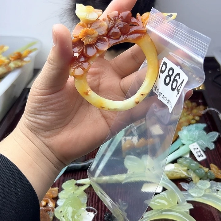 蛇纹石玉合金发饰龙*莹