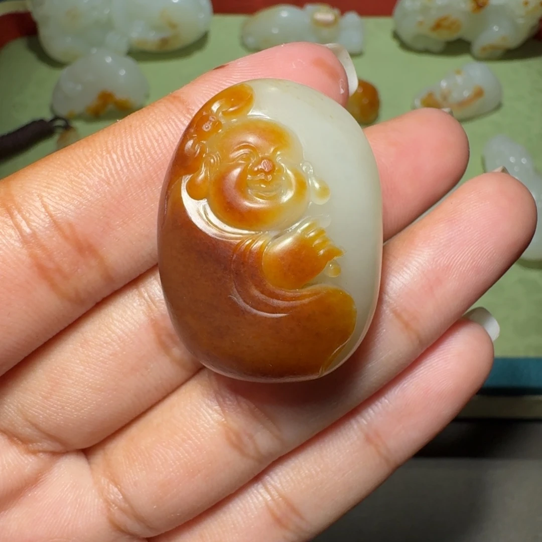 风***竹和田玉未镶嵌颈饰