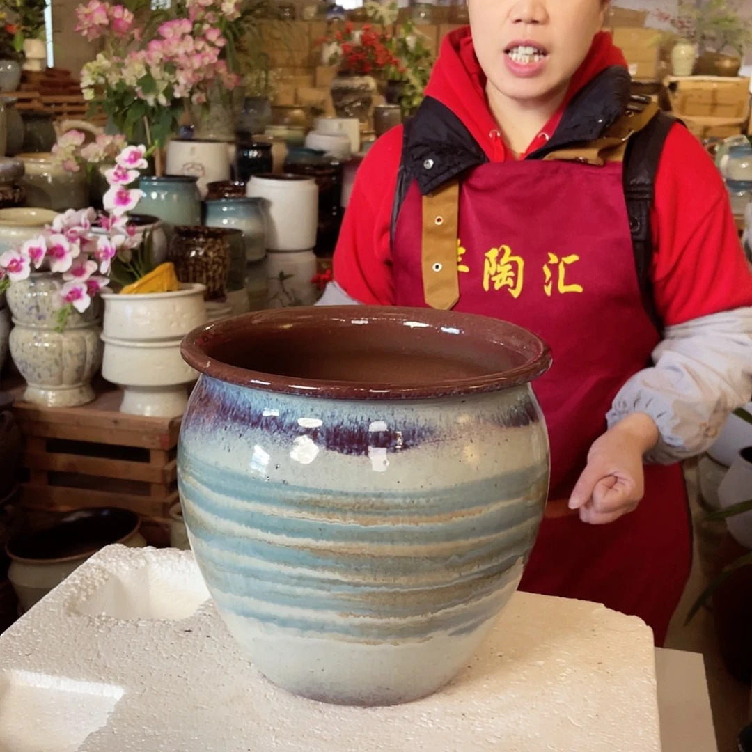 紫砂花盆高度24口径25