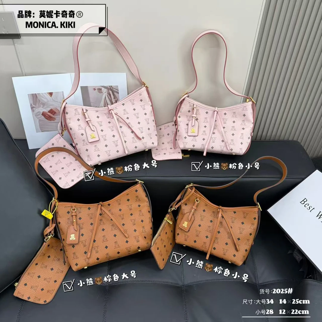 莫妮卡奇奇 春季新款小熊多背法时尚潮流单肩斜挎包包（凯瑞奥）