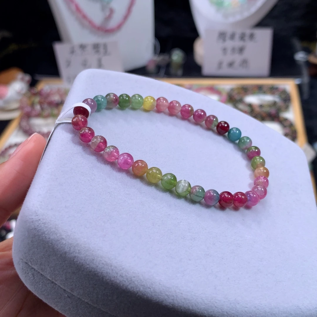 未镶嵌碧玺手链阿富汗荧光瓜