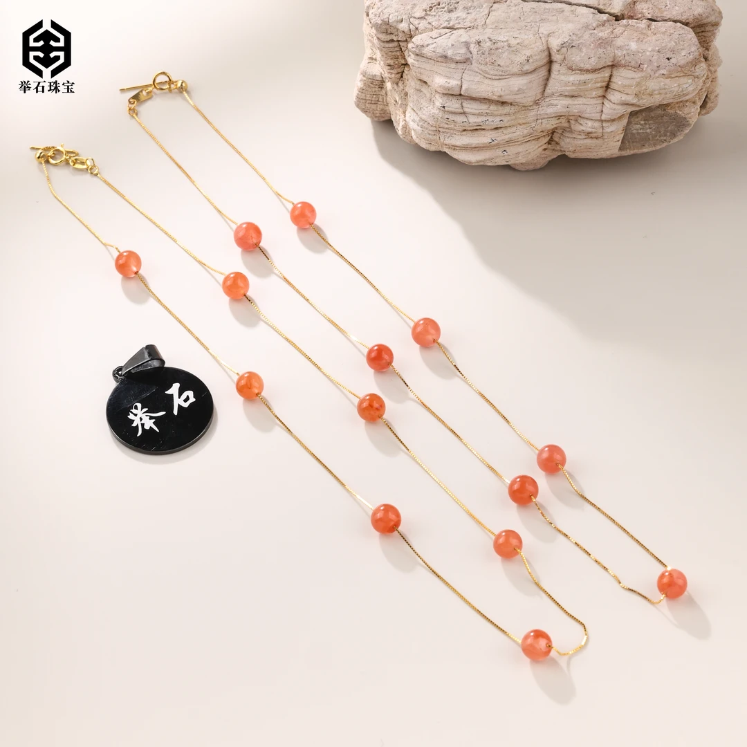【举石珠宝】T0731-2008-381南红玛瑙项链（一件/多样性发/约6mm+）H