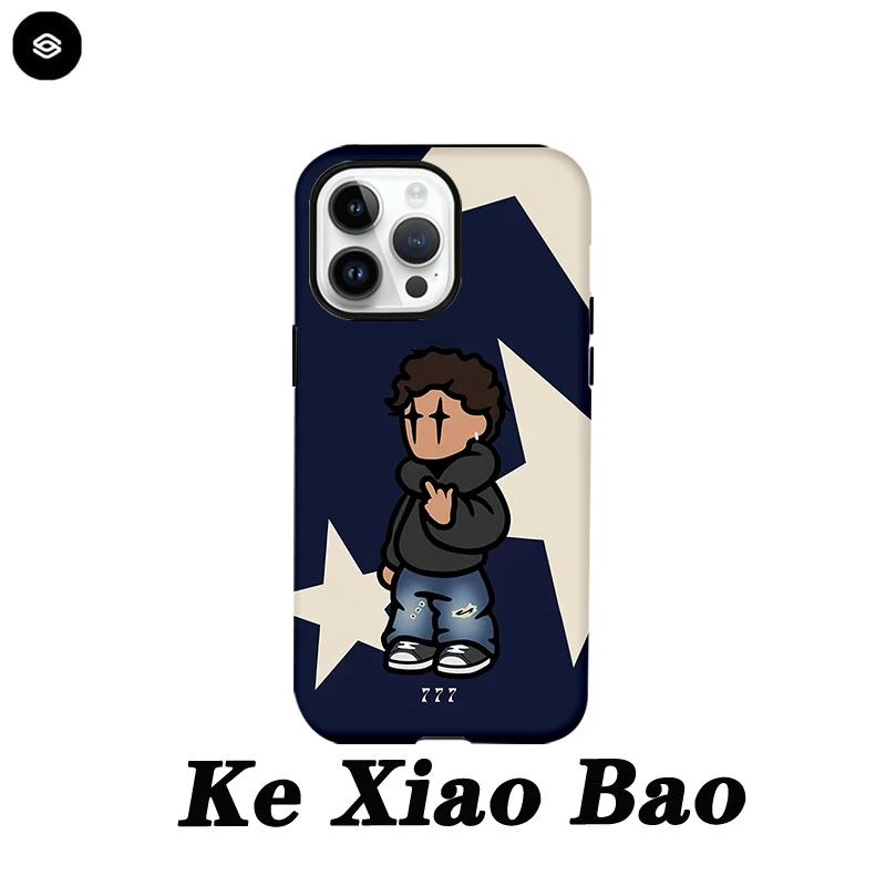 星星男孩适用苹果15promax手机壳个性16pro小众14pro/13/12二合一