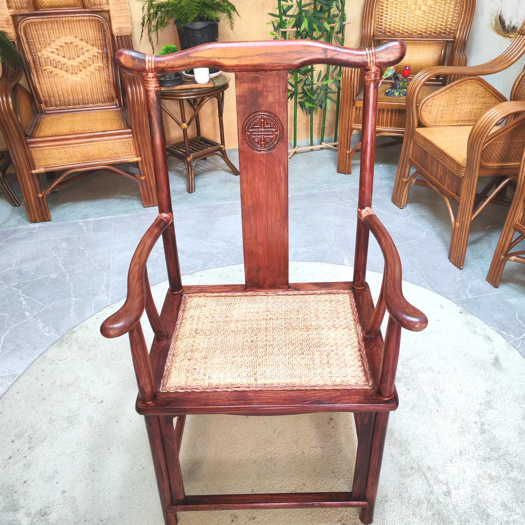 古典太师椅靠背椅餐椅椅子木椅大气木质围椅摇椅桌椅实木家用红木