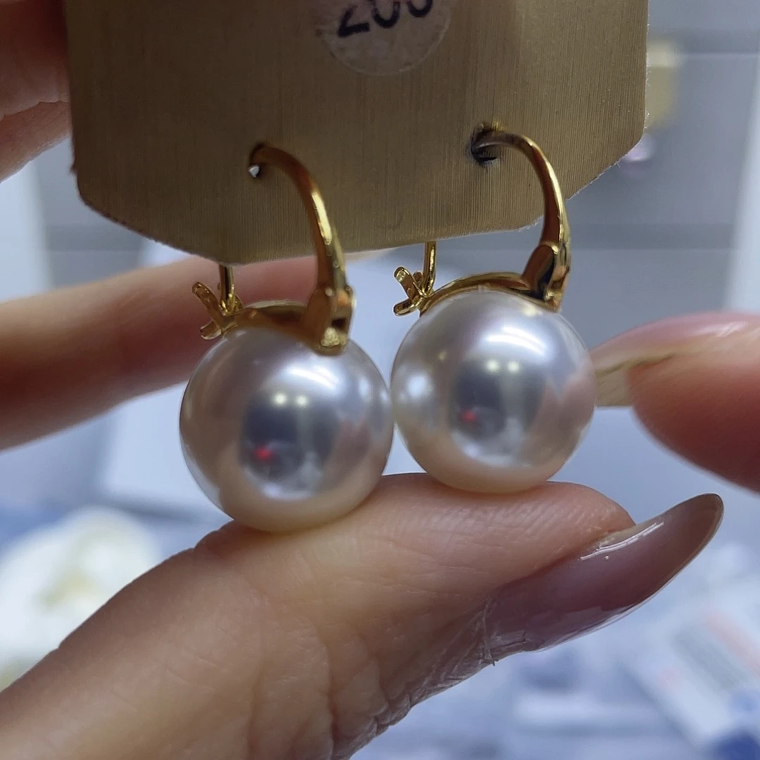 淡水珍珠耳饰银S925镶嵌