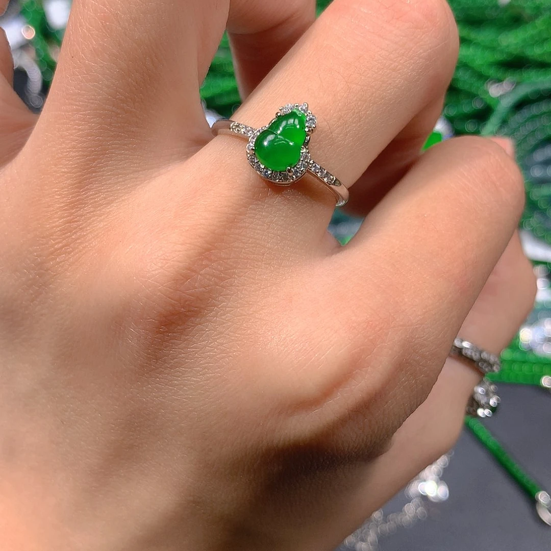 翡翠戒指未镶嵌天然翡翠