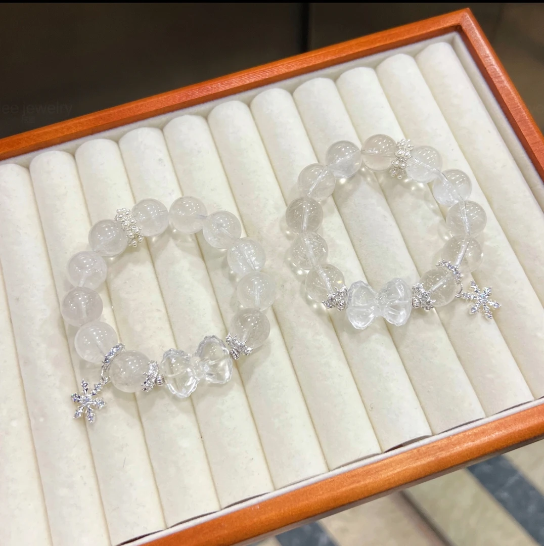 【雪花幽灵】白幽灵水晶手串