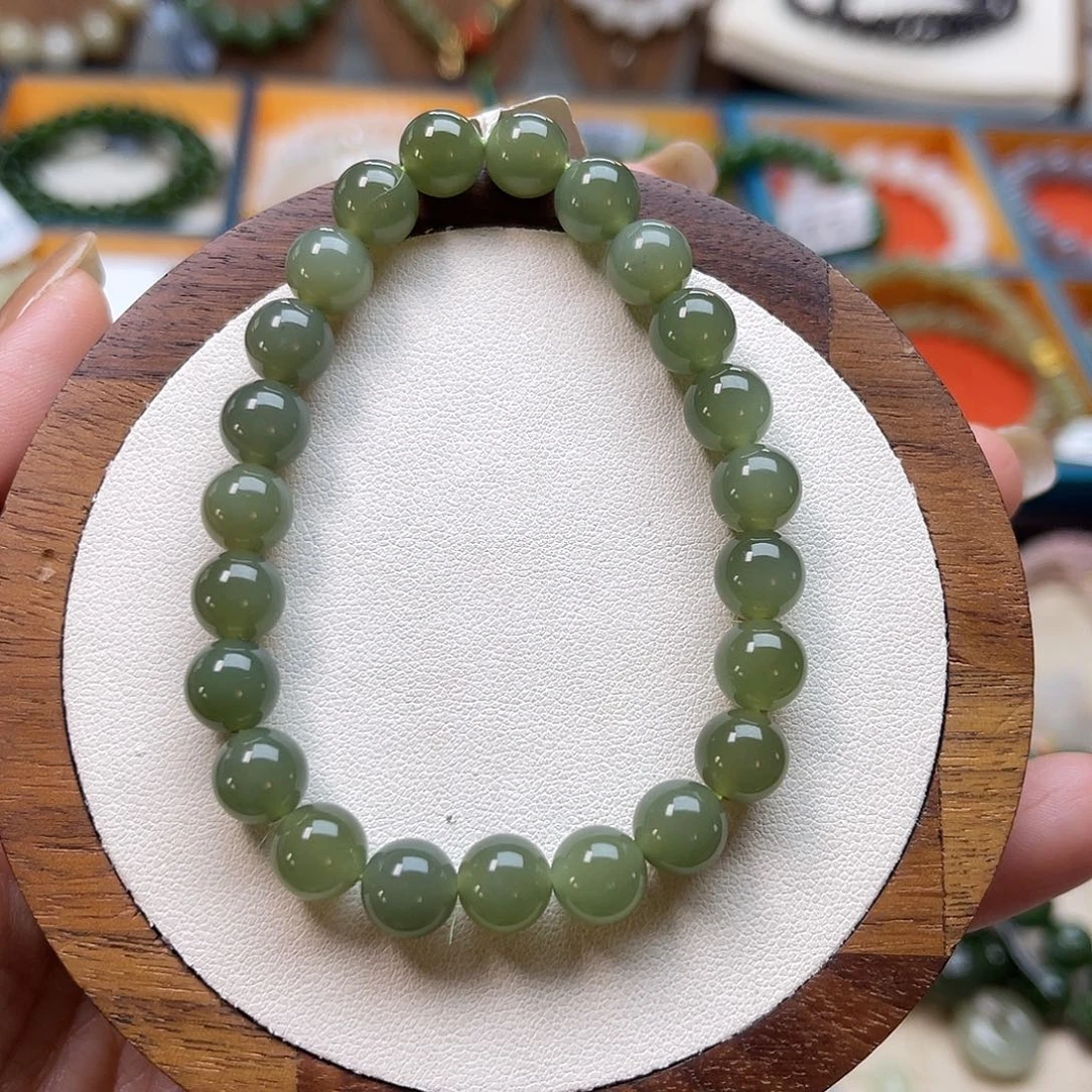 和田玉未镶嵌手串A36卡8