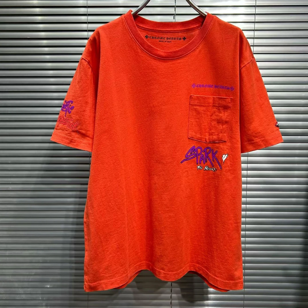 未使用 Chrome Hearts/克罗心 mattyboy系列涂鸦红色限定短袖/L码