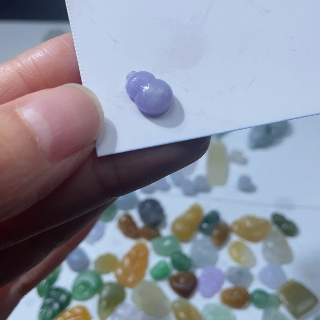 定制翡翠未镶嵌红春紫10.8/4.4/7.7