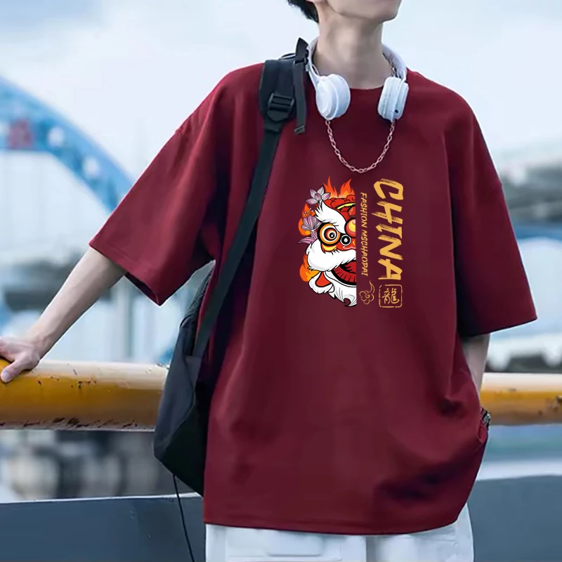 潮牌T恤男纯棉短袖简约女2025夏季新款休闲时尚宽松上衣重磅男士