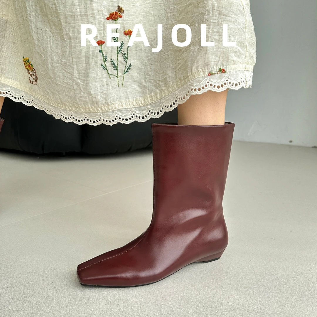 马丁靴女款2025新款法式网红中筒黑色秋冬法式显瘦百搭瘦瘦短靴子