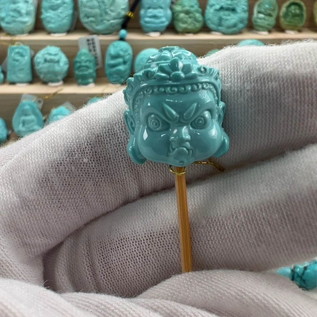 未镶嵌绿松石不动明王 15.7mm