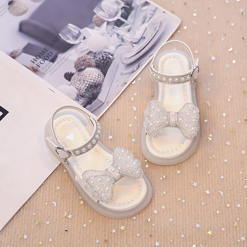 小公主水晶凉鞋夏季宝宝1-3岁防滑儿童新款凉鞋女孩爱莎软底女童
