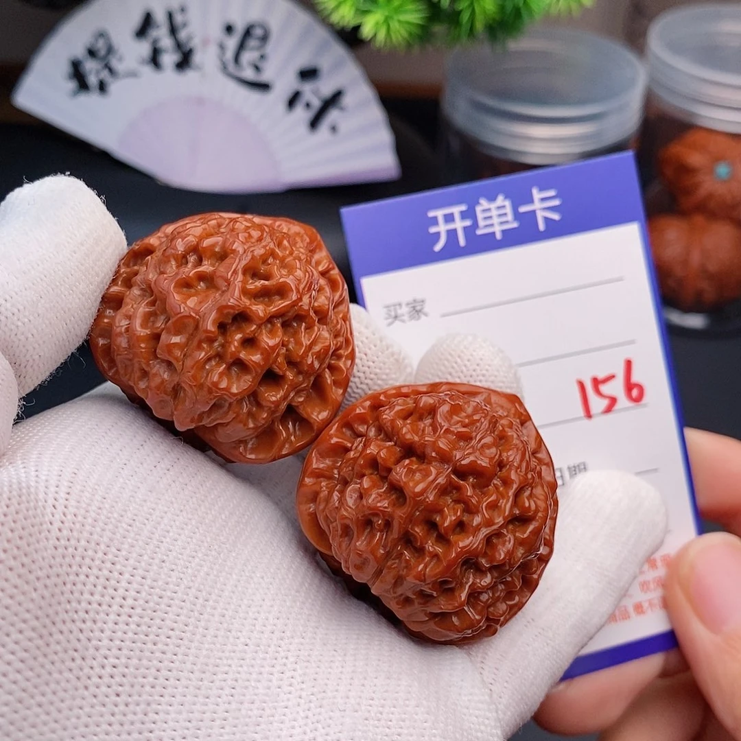文玩核桃把件38官帽156