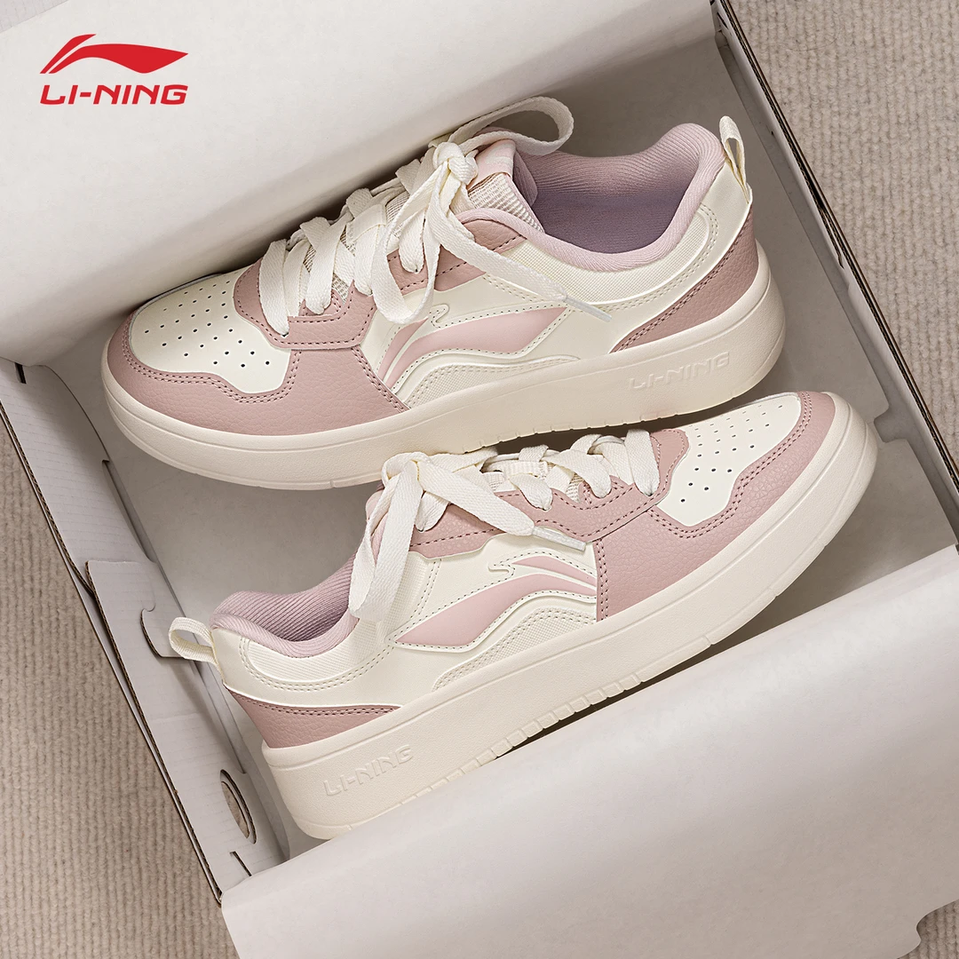 李宁初云女鞋板鞋2025春季新款低帮轻便运动鞋百搭学生潮鞋休闲鞋