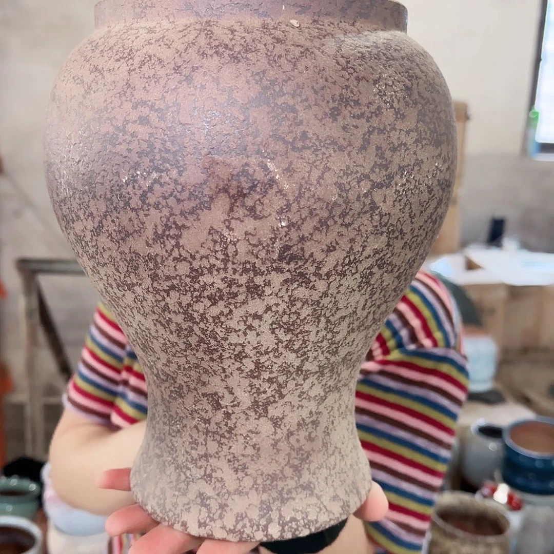 紫砂花盆高26口15