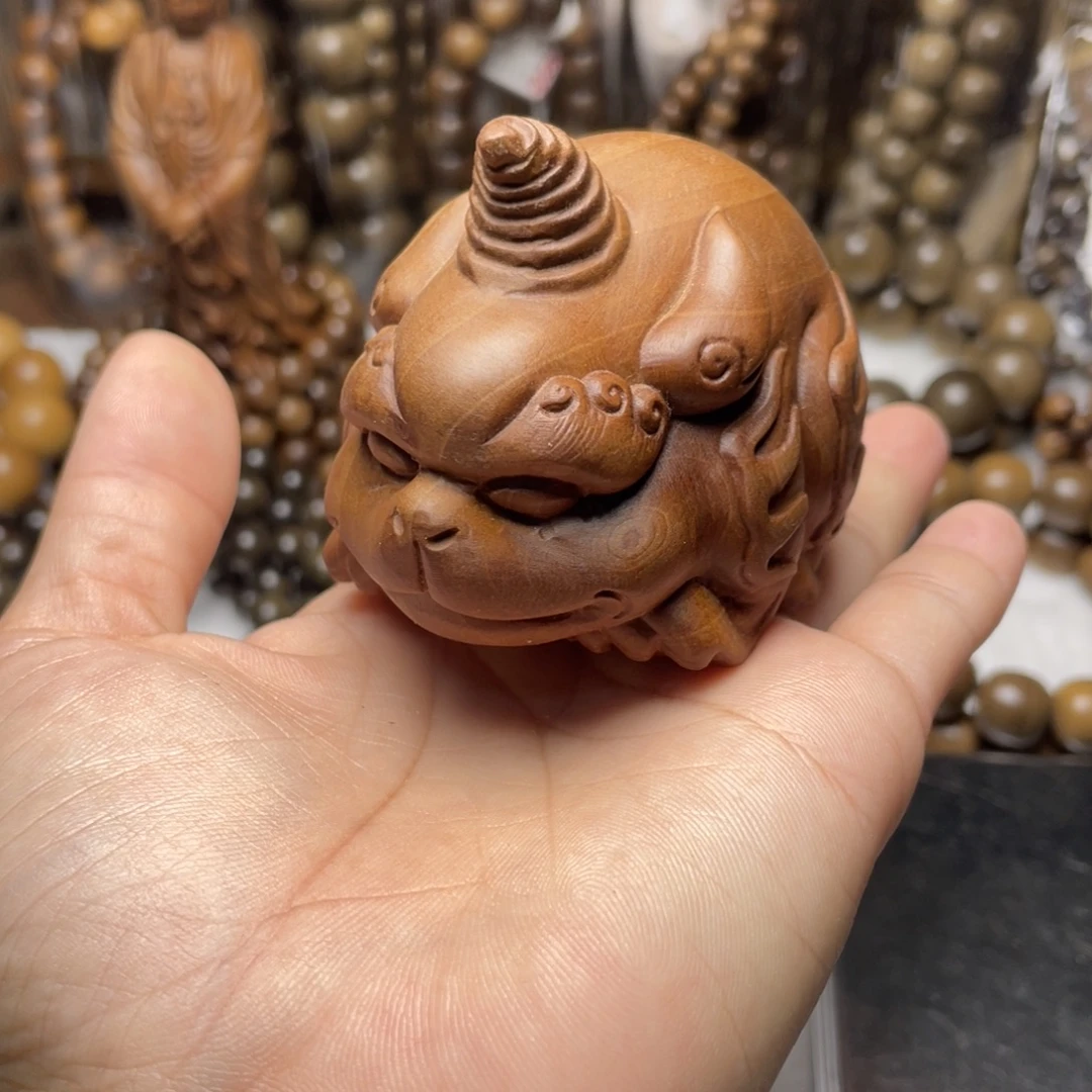 檀香木把件印度老山檀香谛听