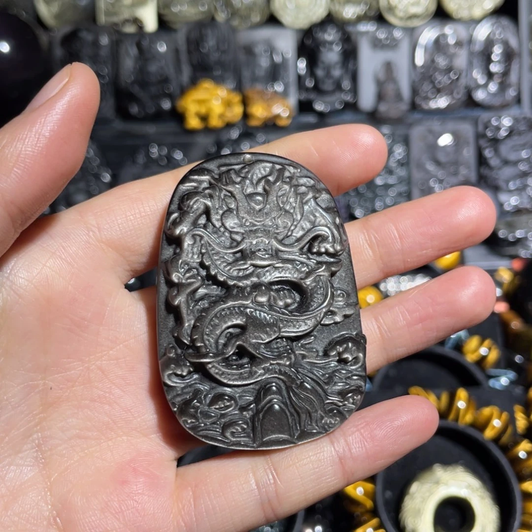 C***k黑曜岩未镶嵌吊坠(赠链)定制款不退不换