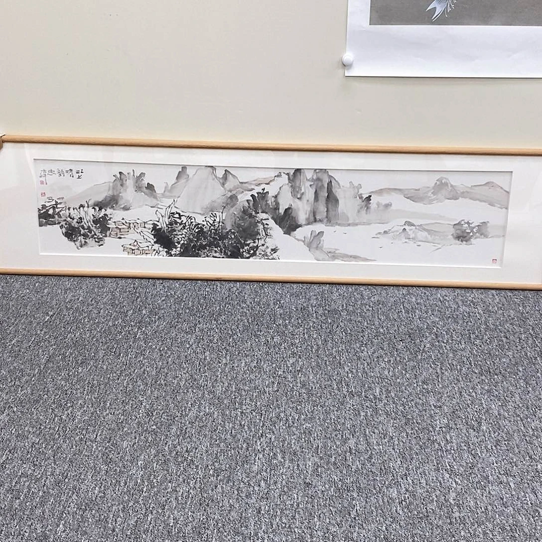 国画廖忠柳195*48带框