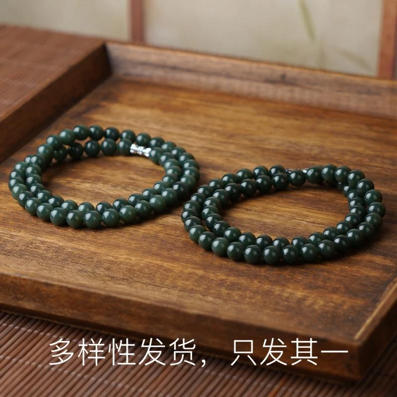 【香掌柜】和田玉特细塔青项链（多样性发货，发一件）