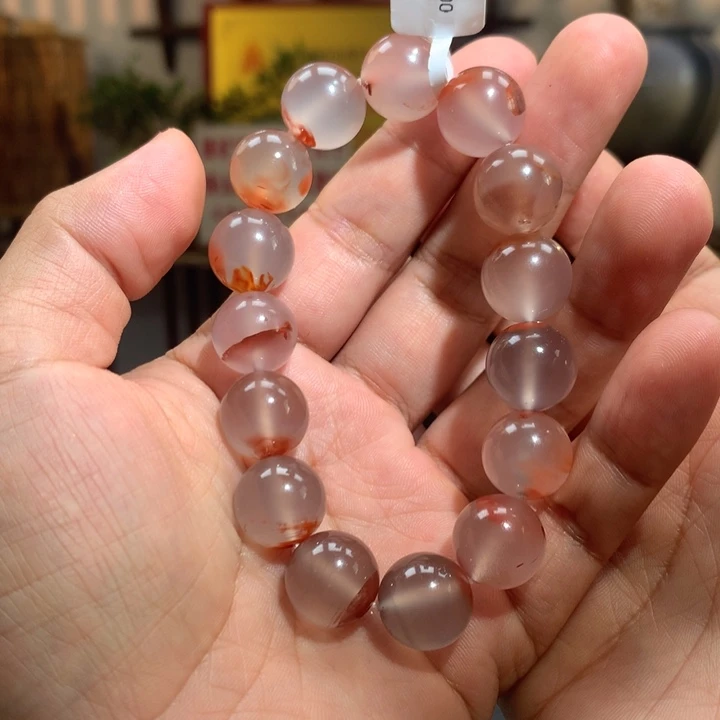 南红玛瑙手串未镶嵌14mm冰飘手串