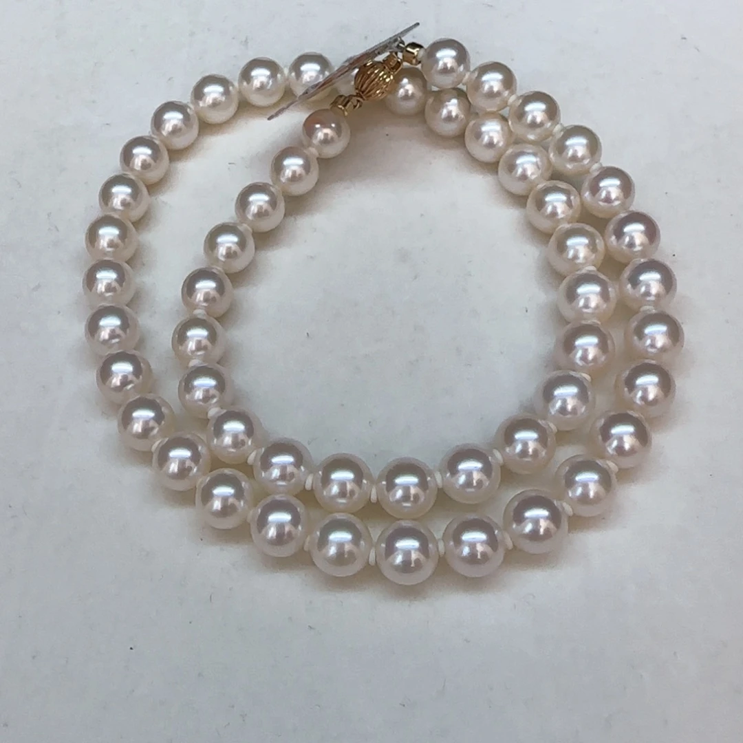 淡水珍珠14K金镶嵌项链