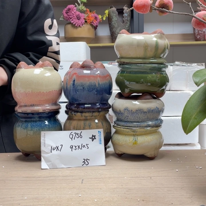 粗陶多肉花盆微瑕756