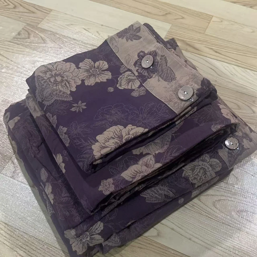 【四件套】紫罗兰 四件套  双层纱提花面料