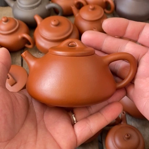 紫砂茶壶老朱泥石瓢150-180cc