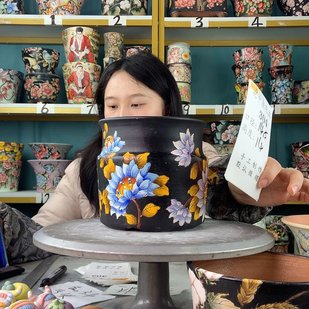 陶景德镇手工花盆304