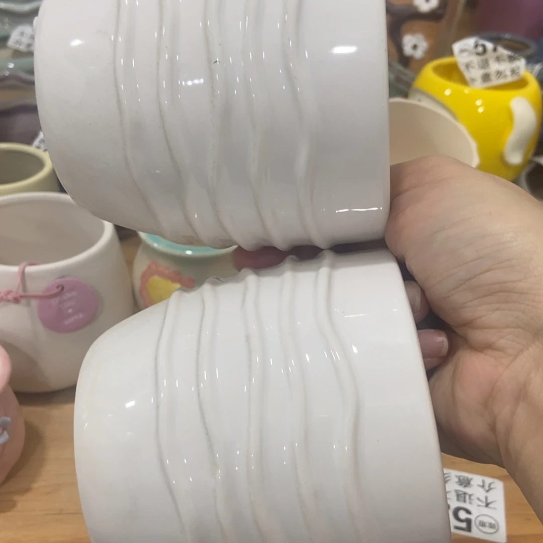 红陶高温陶瓷花盆