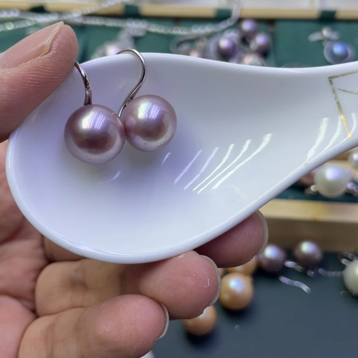 淡水珍珠耳饰银S925镶嵌M****y