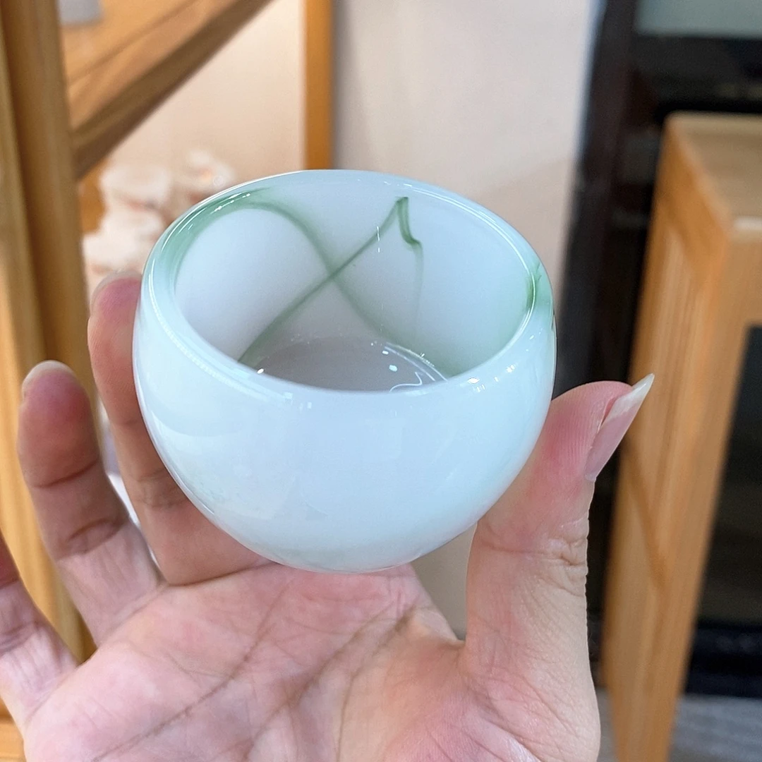 琉璃手工艺品漂绿客杯