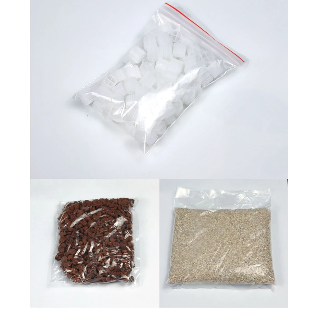 鱼缸天然过滤材料滤环火山石沙子硝化细菌培养滤材高效滤材（套装）