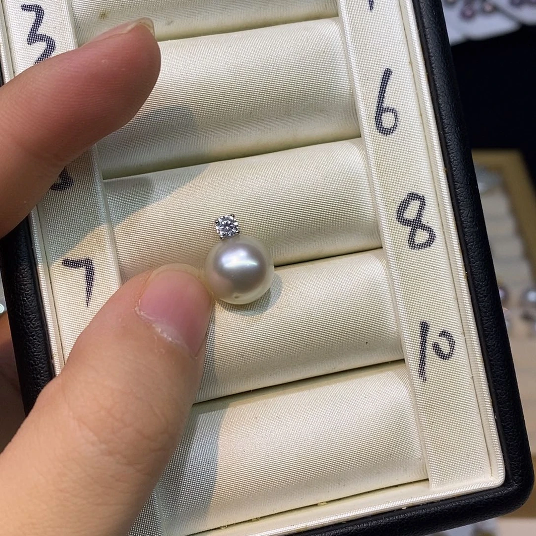 海水珍珠颈饰银S925镶嵌