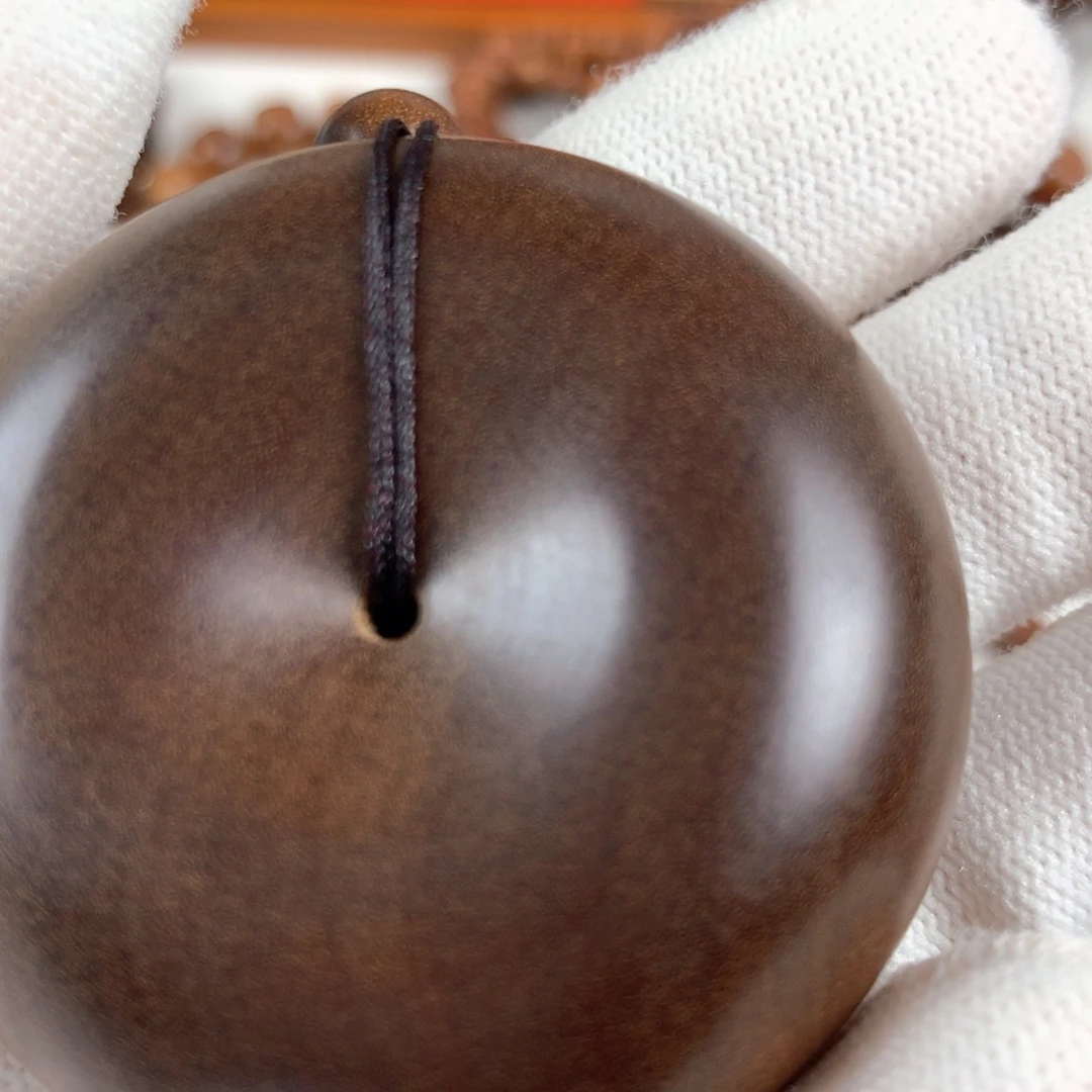 健***安木质类檀香木老山檀香檀香王平安扣5，焦糖奶香