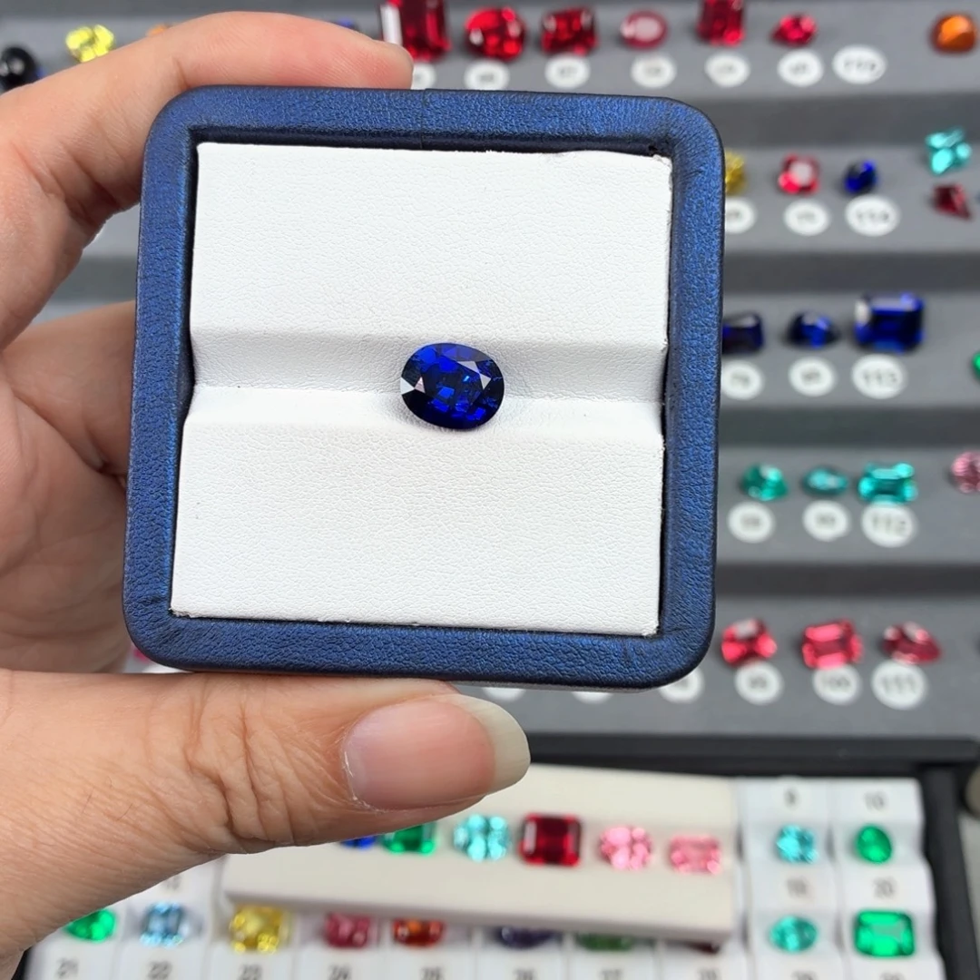 蝴***海合成（培育）蓝宝石裸石5.27