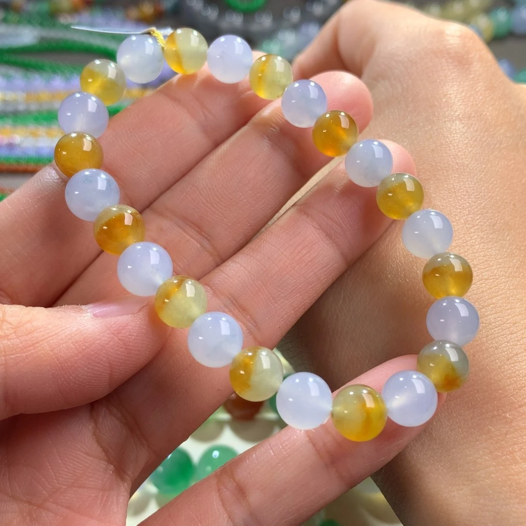 翡翠手链未镶嵌卡7.5～8