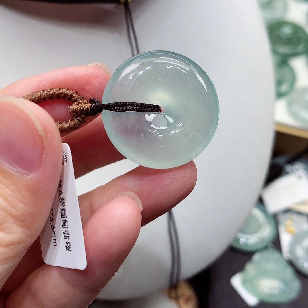 颈饰未镶嵌翡翠编号59，23.5/6.6