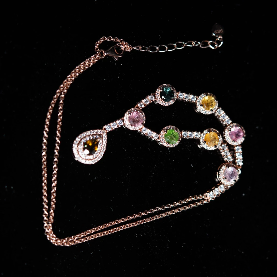 JSBXX0087碧玺项链(主石1ct/配石30分左右）