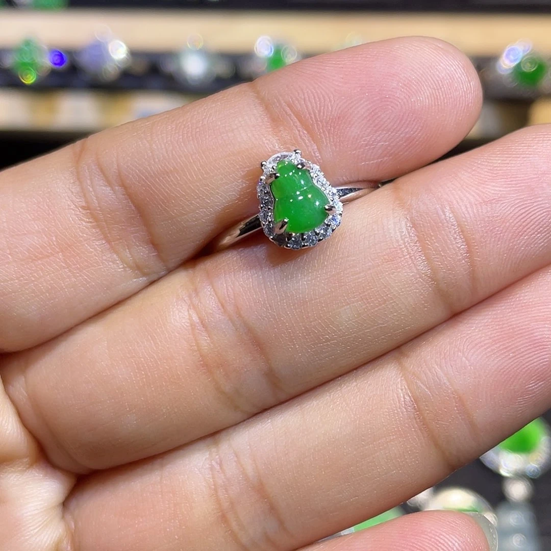 翡翠银S925镶嵌戒指