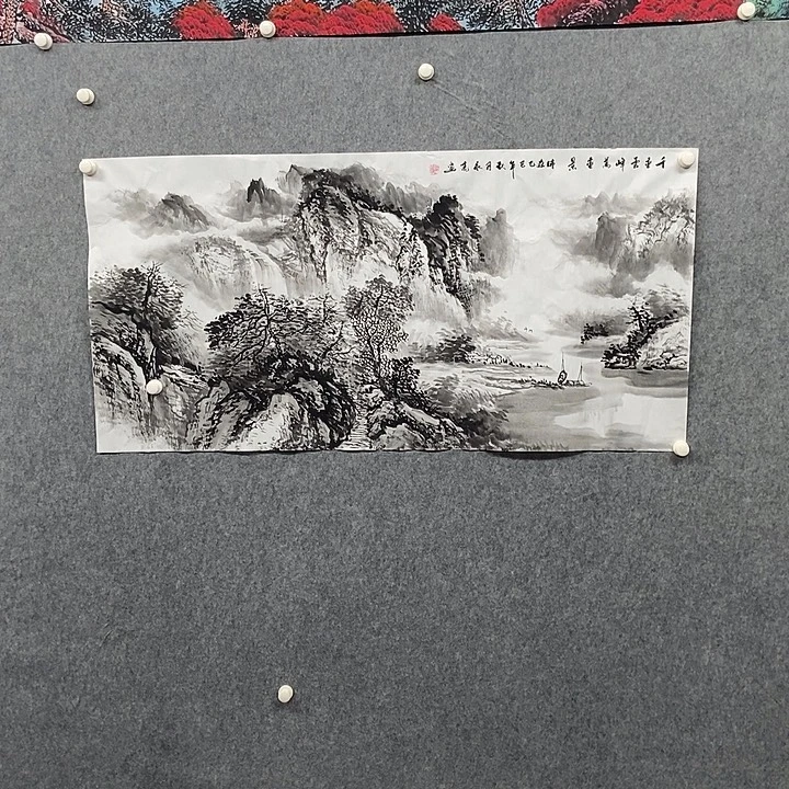 国画四尺水墨一副