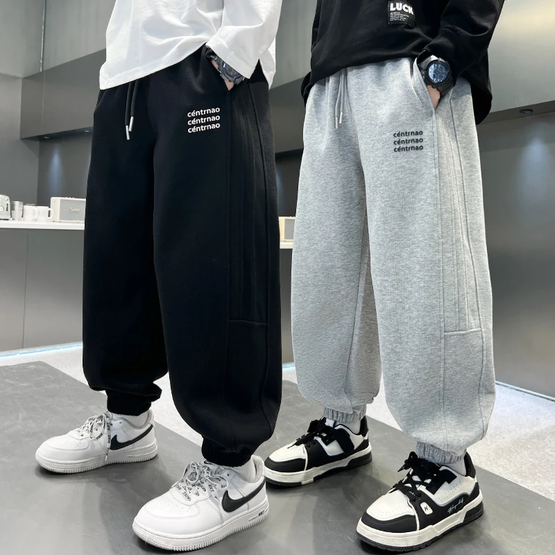 儿童运动裤春秋新款男童裤子中大童长裤2025春季薄中学生男孩卫裤