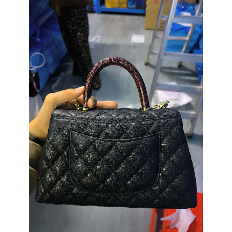 YUSHA/高档高版大号黑色阿豆鱼子酱-圈扣-9518红柄